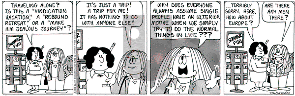 Cathy Classics on Thursday July 16, 1998 Comic Strip