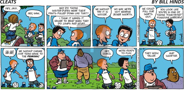 Cleats on Sunday October 19, 2003 Comic Strip