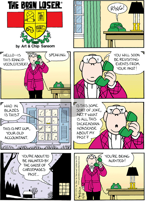 The Born Loser on Sunday December 18, 2011 Comic Strip