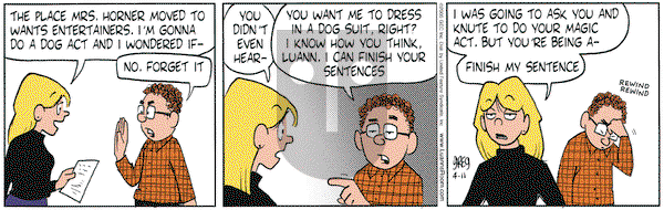 Luann on Tuesday April 11, 2006 Comic Strip