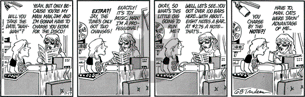 Doonesbury on Thursday November 17, 1977 Comic Strip