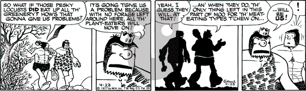 Alley Oop on Saturday April 23, 1977 Comic Strip
