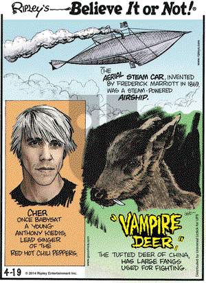 Ripley's Believe It or Not on Saturday April 19, 2014 Comic Strip