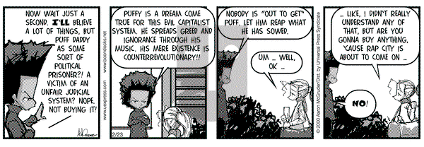 The Boondocks on Wednesday February 23, 2000 Comic Strip