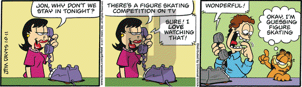 Garfield on Tuesday October 11, 2011 Comic Strip