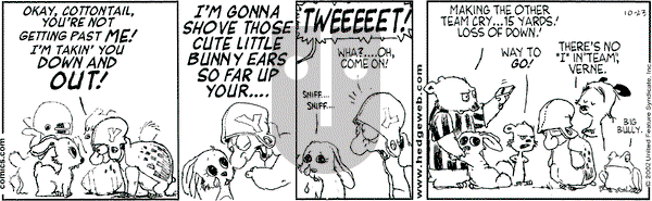 Over the Hedge on Wednesday October 23, 2002 Comic Strip