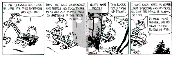 Calvin and Hobbes on Wednesday April 8, 1992 Comic Strip