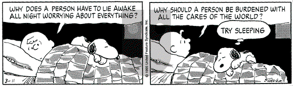 Peanuts - Saturday March 11, 1995 Comic Strip