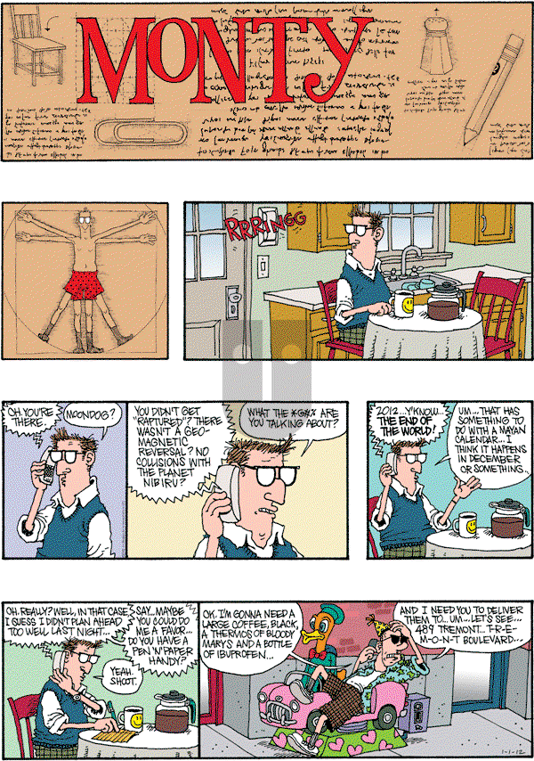 Monty - Sunday January 1, 2012 Comic Strip