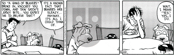 Get Fuzzy on Monday April 23, 2001 Comic Strip