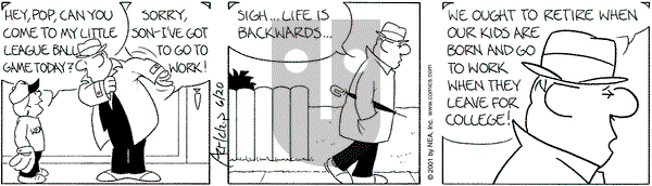 The Born Loser on Wednesday June 20, 2001 Comic Strip
