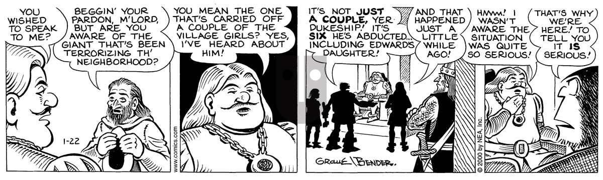 Alley Oop - Saturday January 22, 2000 Comic Strip