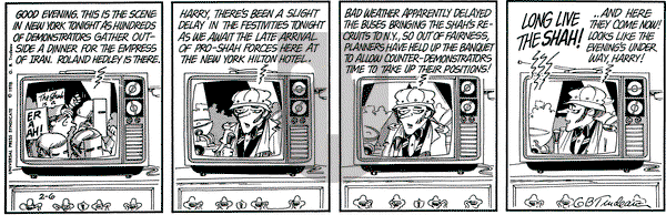 Doonesbury on Monday February 6, 1978 Comic Strip