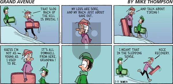 Grand Avenue on Sunday February 11, 2018 Comic Strip