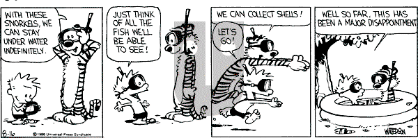 Calvin and Hobbes - Saturday August 16, 1986 Comic Strip