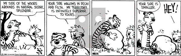 Calvin and Hobbes - Monday March 21, 1988 Comic Strip