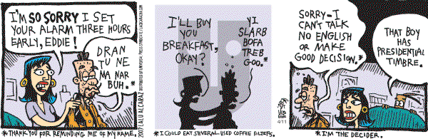 La Cucaracha on Wednesday April 11, 2007 Comic Strip