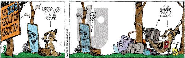Over the Hedge on Wednesday December 31, 2008 Comic Strip