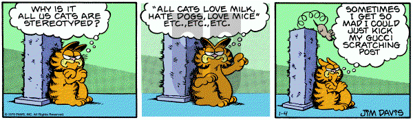 Garfield on Thursday January 4, 1979 Comic Strip