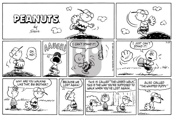 Peanuts on Sunday July 23, 1995 Comic Strip