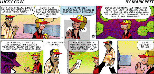 Lucky Cow on Sunday July 25, 2004 Comic Strip