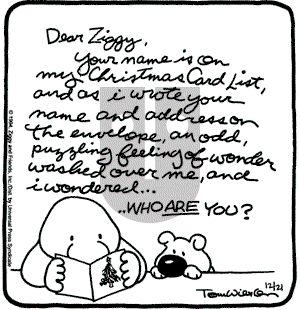 Ziggy on Wednesday December 21, 1994 Comic Strip