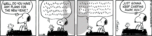 Peanuts - Friday January 1, 1988 Comic Strip