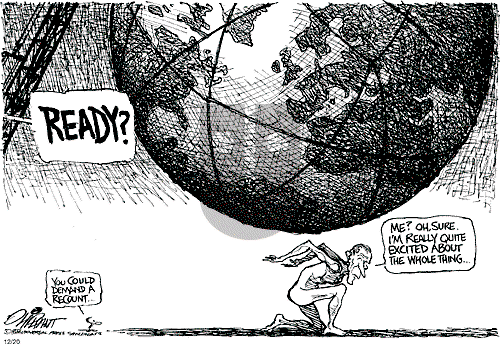 Pat Oliphant on Monday December 25, 2000 Comic Strip