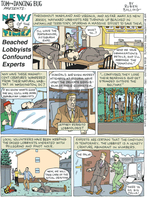 Tom the Dancing Bug on Saturday April 1, 2006 Comic Strip