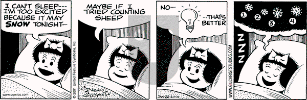 Nancy on Monday January 22, 2001 Comic Strip