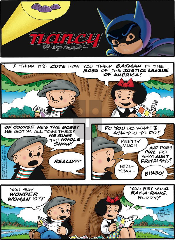 Nancy on Sunday September 24, 2017 Comic Strip
