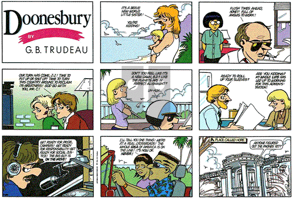 Doonesbury on Sunday January 24, 1993 Comic Strip