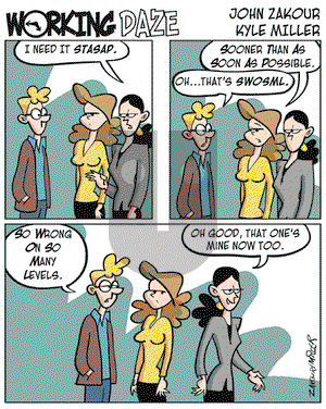 Working Daze on Wednesday January 25, 2006 Comic Strip