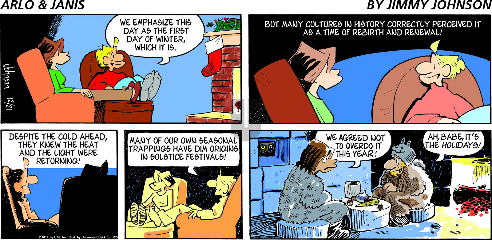 Arlo and Janis on Sunday December 21, 2014 Comic Strip