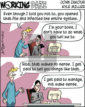 Working Daze on Thursday March 11, 2004 Comic Strip