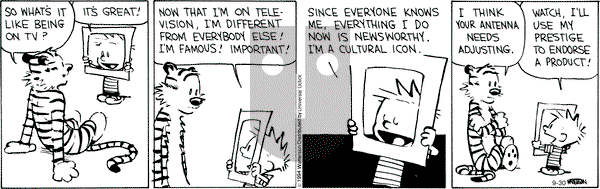 Calvin and Hobbes on Tuesday September 30, 2014 Comic Strip