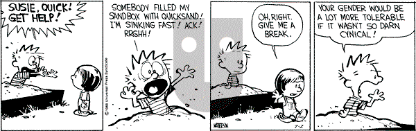Calvin and Hobbes - Saturday July 2, 1988 Comic Strip
