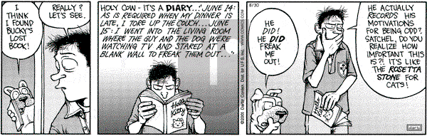Get Fuzzy on Thursday August 30, 2001 Comic Strip