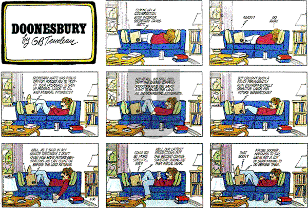Doonesbury on Sunday August 30, 1981 Comic Strip