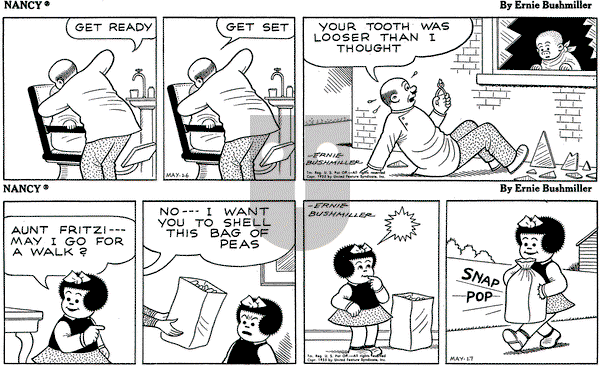 Nancy on Thursday May 26, 1955 Comic Strip