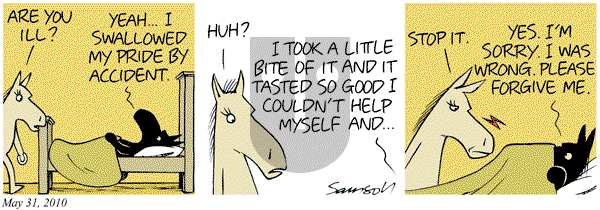 Dark Side of the Horse on Monday April 4, 2011 Comic Strip