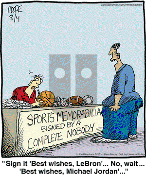 In the Bleachers on Monday August 4, 2014 Comic Strip
