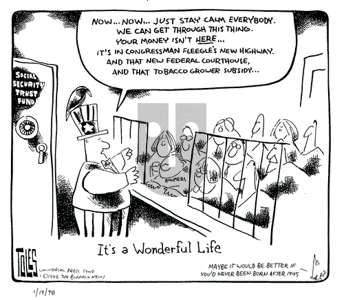 Tom Toles on Monday January 19, 1998 Comic Strip