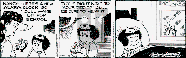 Nancy on Tuesday October 1, 1996 Comic Strip