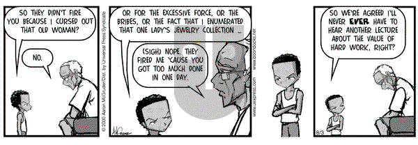 The Boondocks on Thursday August 3, 2000 Comic Strip