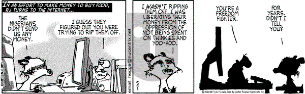 Over the Hedge on Saturday May 1, 2004 Comic Strip