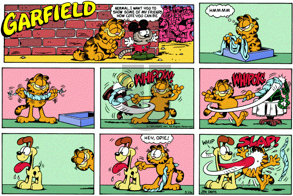 Garfield on Sunday March 26, 1989 Comic Strip