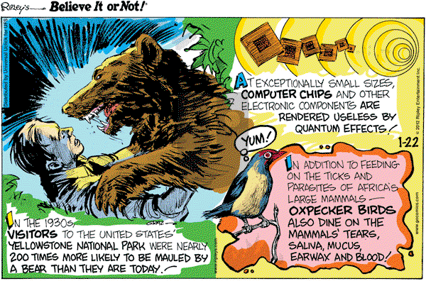 Ripley's Believe It or Not - Sunday January 22, 2012 Comic Strip