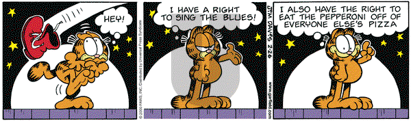 Garfield on Saturday February 26, 2000 Comic Strip