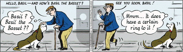 Fred Basset on Monday April 3, 2017 Comic Strip